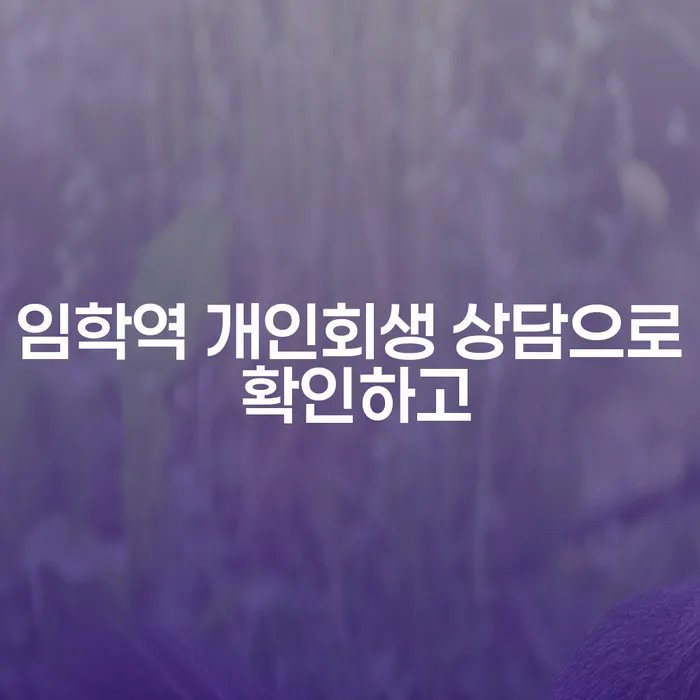 임학역 개인회생 상담으로 확인하고
