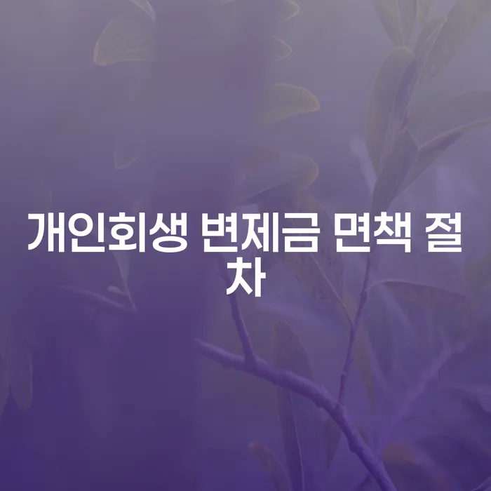 개인회생 변제금 면책 절차, 어떻게 시작해야 할까요?