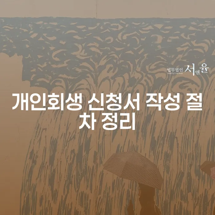 개인회생 신청서 작성 절차는 어떻게 진행되나요?