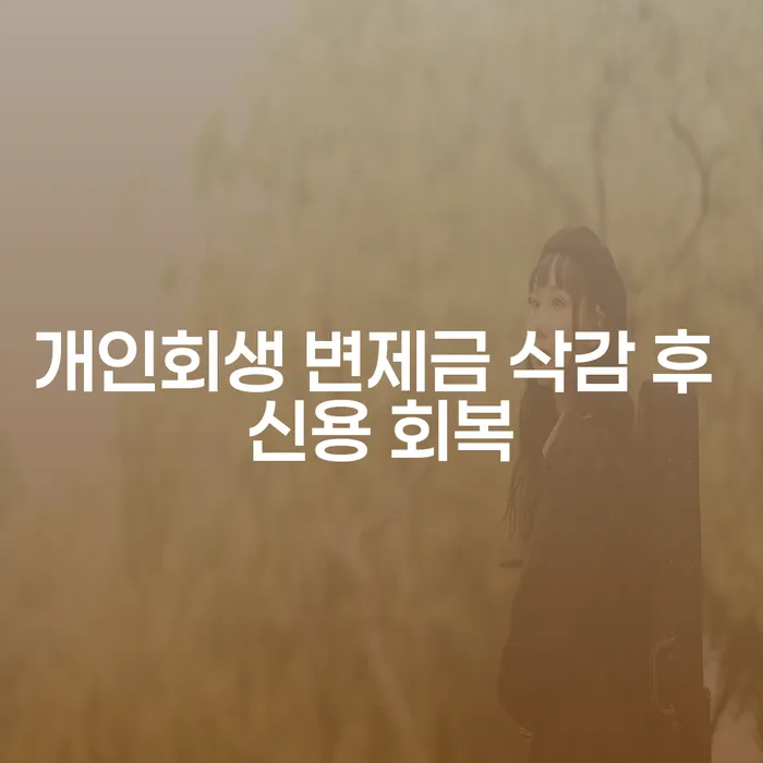 개인회생 변제금 삭감 후 신용 회복: 어떻게 가능한가요?